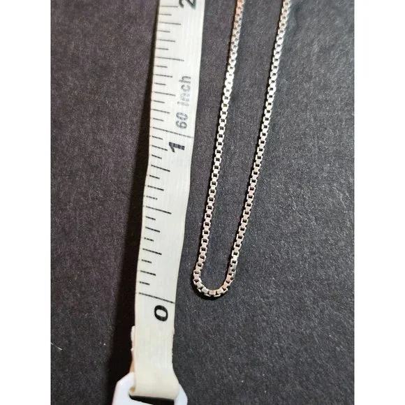 **Final Sale** Italian sterling silver box chain necklace - Picture 11 of 11